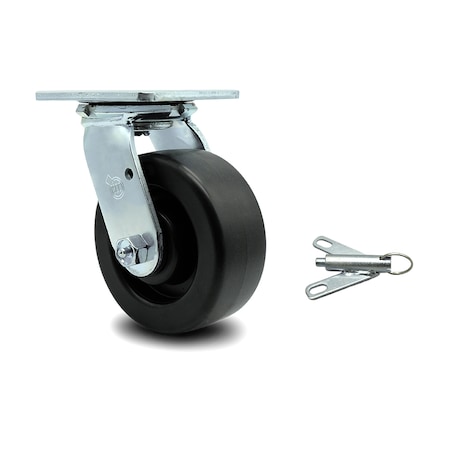 5 Inch Polyolefin Swivel Caster With Roller Bearing And Swivel Lock SCC